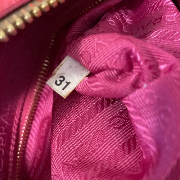 SOLD on eBay Limited Edition PRADA Canapa Leather St Venez Tote Handbag Pink Bag - Picture 10 of 11